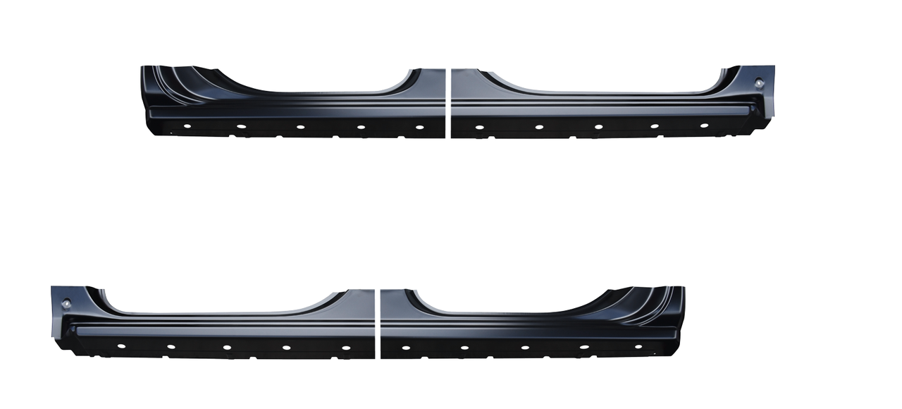 2 Pc Style Outer Rocker Panel SET Fits 2014-2018 Chevy Gmc Pickup Crew Cab img