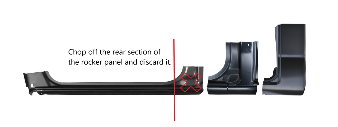 Lh 1996-2023 Chevy Express GMC Savanna Cutaway Van Rocker and Cab Corner KIT img