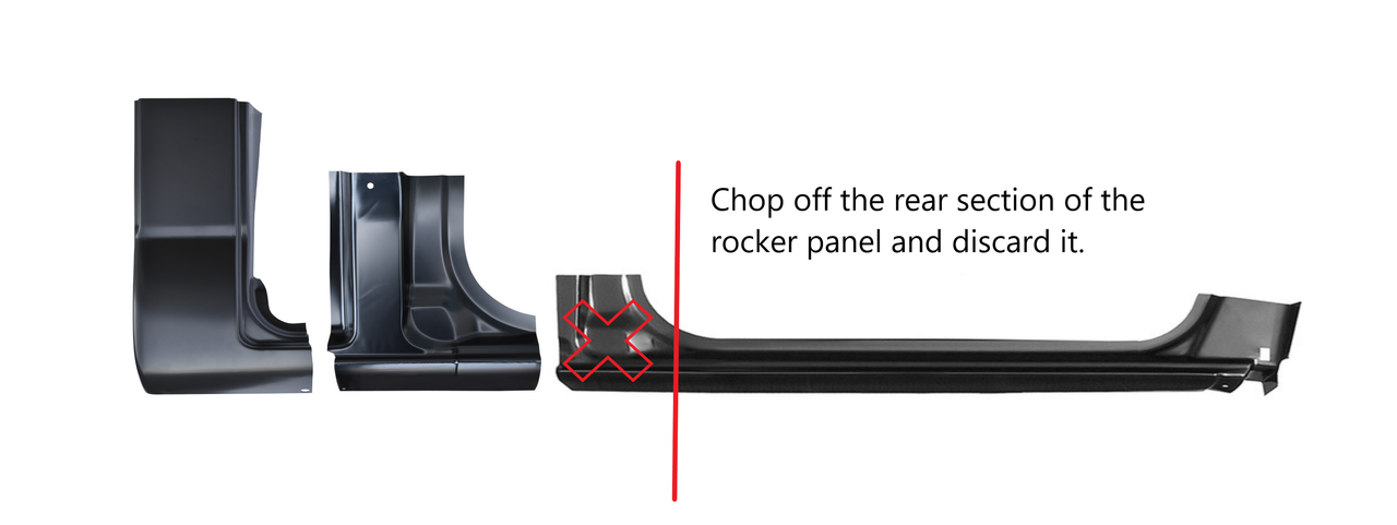 Rh 1996-2023 Chevy Express GMC Savanna Cutaway Van Rocker and Cab Corner KIT img