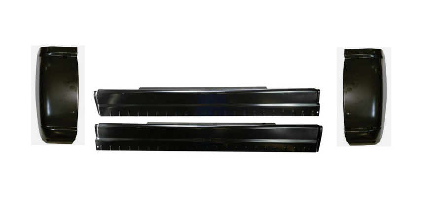 1999-2006 Chevy Gmc Pickup Slip-On Rockers & Cab Corners SET (2 Dr Std Cab) img