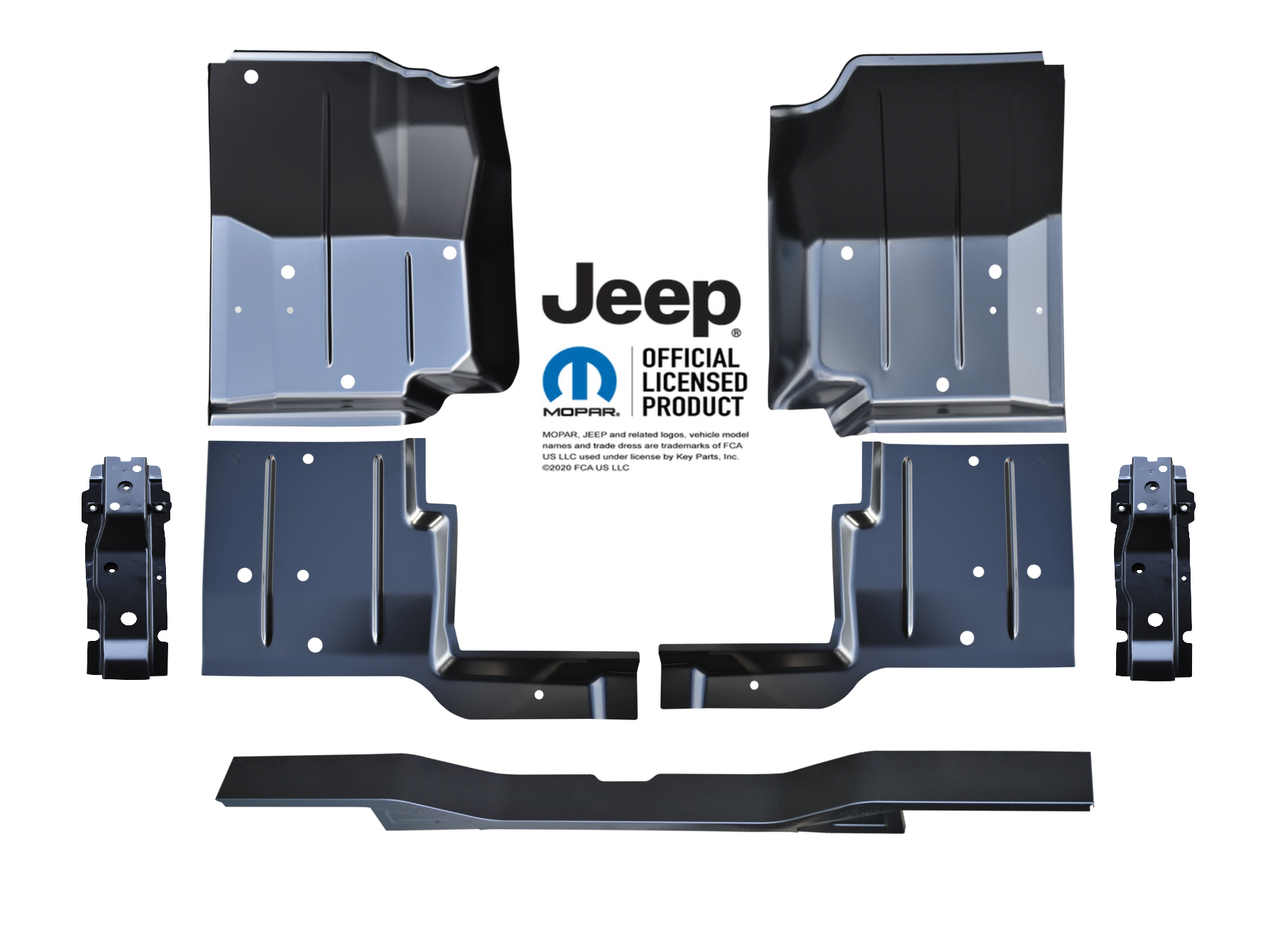 1976-1983 Jeep CJ5 Floor Pan Set With Floor Braces-7 Pieces img