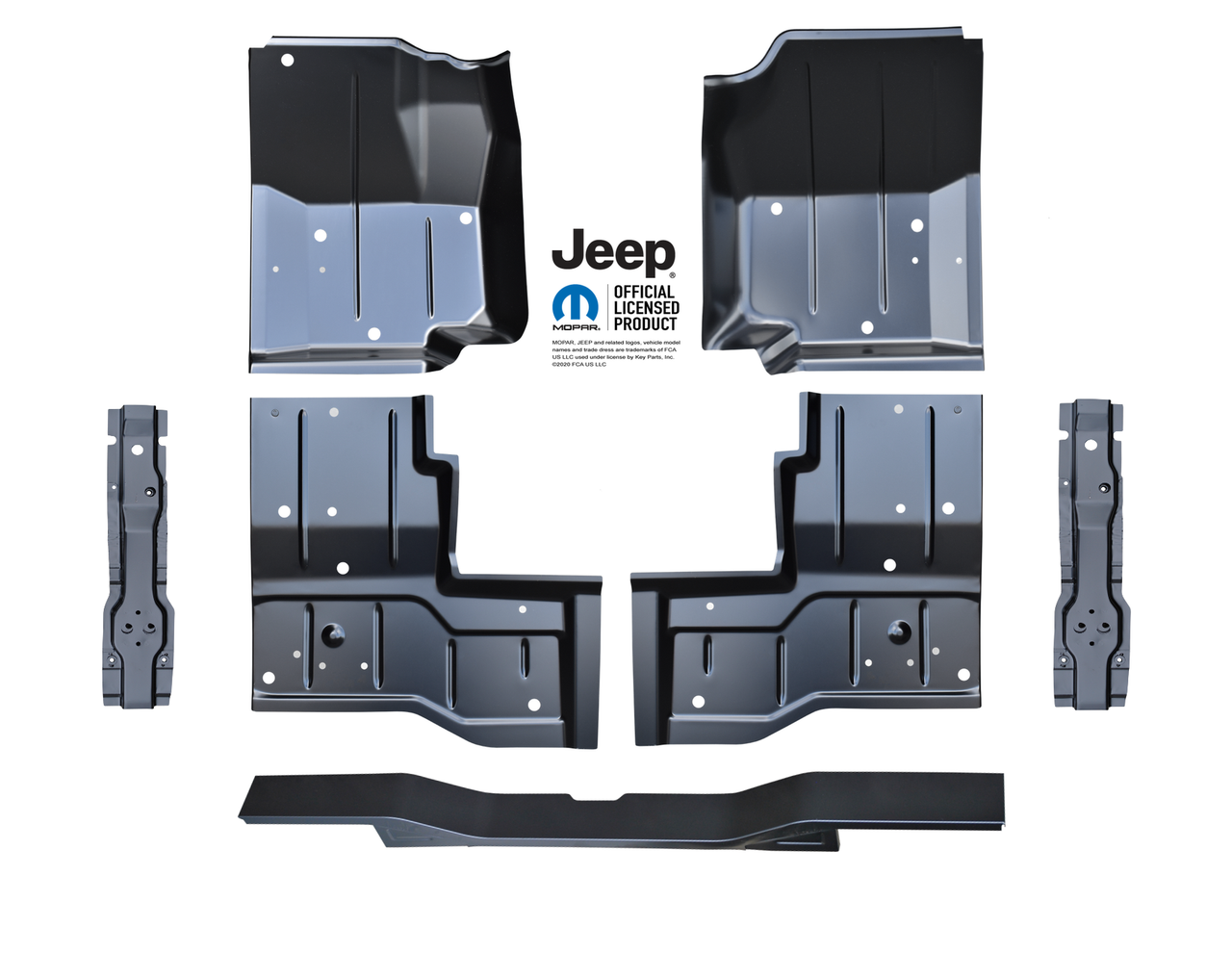 1987-1995 Jeep Wrangler YJ Floor Pan Patches and Brace Set-7 Pieces img