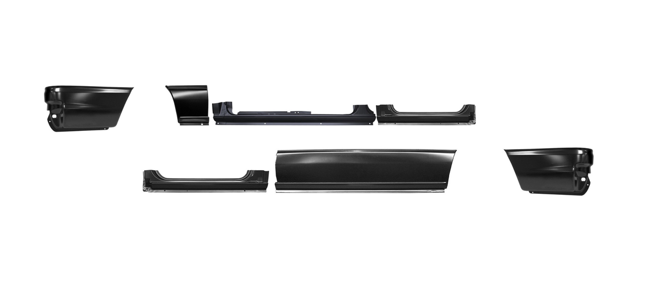 1992-2016 Econoline Van 7 PC Rocker Panels/Quarter Panels For Cargo Door Van img