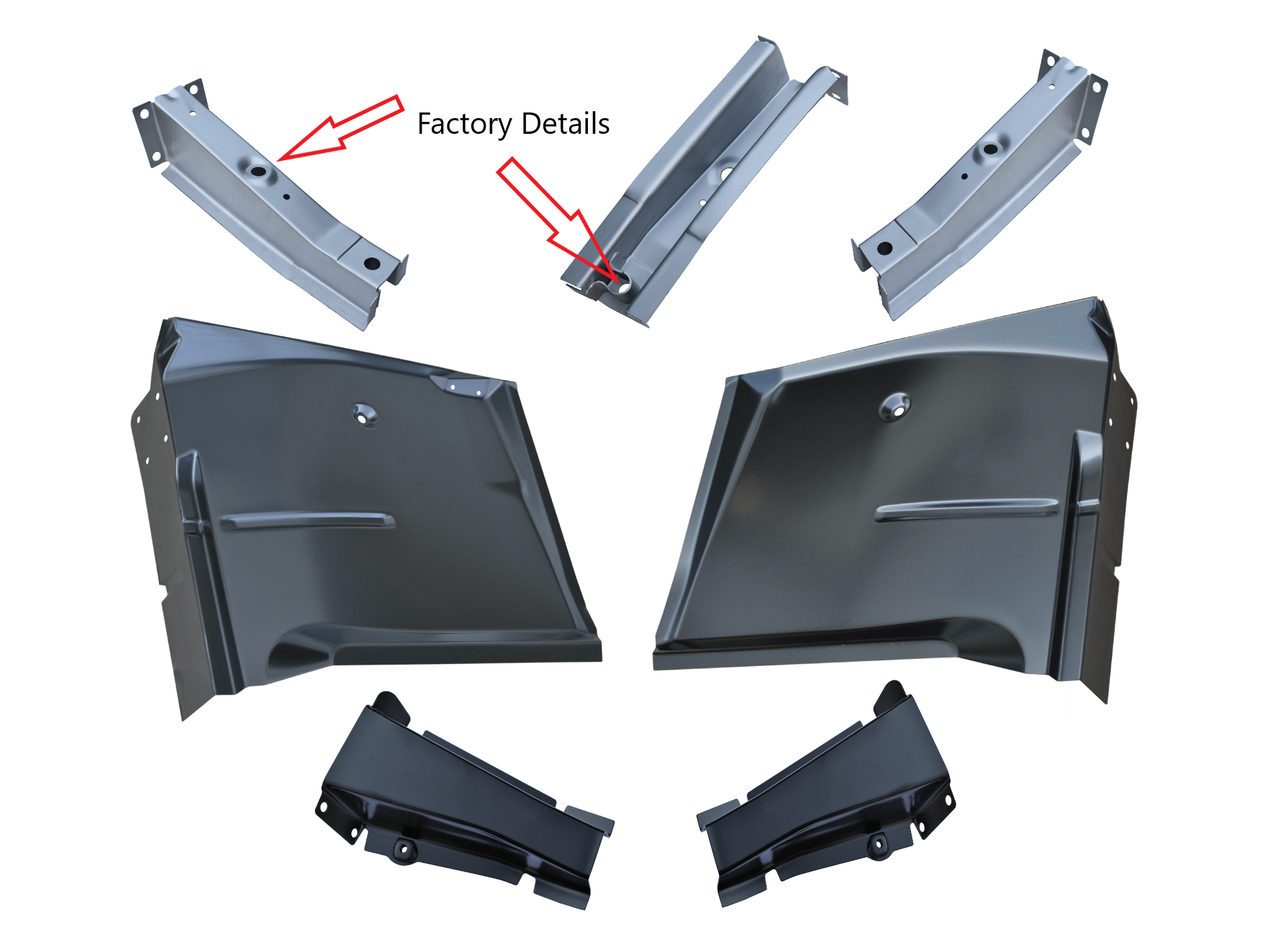 1967-1972 Chevy Gmc Pickup Front Cab Floor Sections With 4 Cab Mounts img