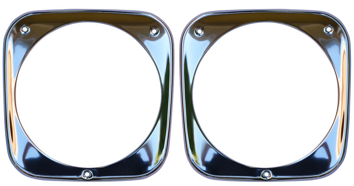 1964-1966 Chevy Truck Anodized Aluminum Headlight Bezels- Driver and Passenger img