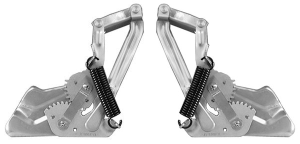 1955-1957 2nd Series Chevy Gmc Pickup Hood Hinge & Spring Kit - PAIR img