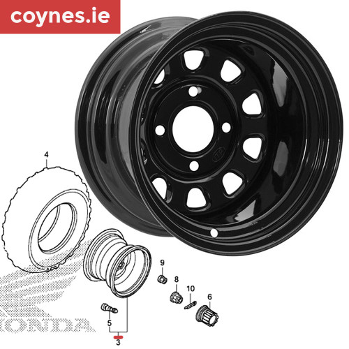 42650HR0F40ZA Honda trx500 rear quad wheel rim black 12" ireland coynes.ie