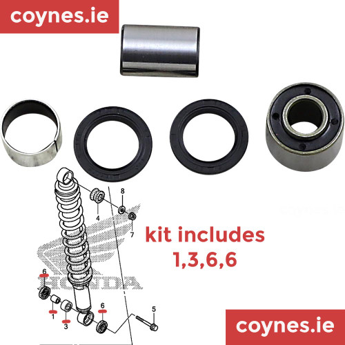 allballs 21-1009 Front Shock Bushing Kit  Honda TRX420 Quads ireland coynes.ie