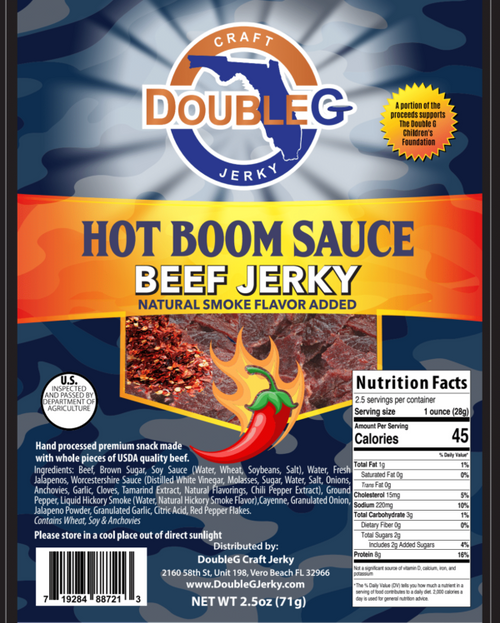 DoubleG Jerky Hot Boom Sauce 2.5oz