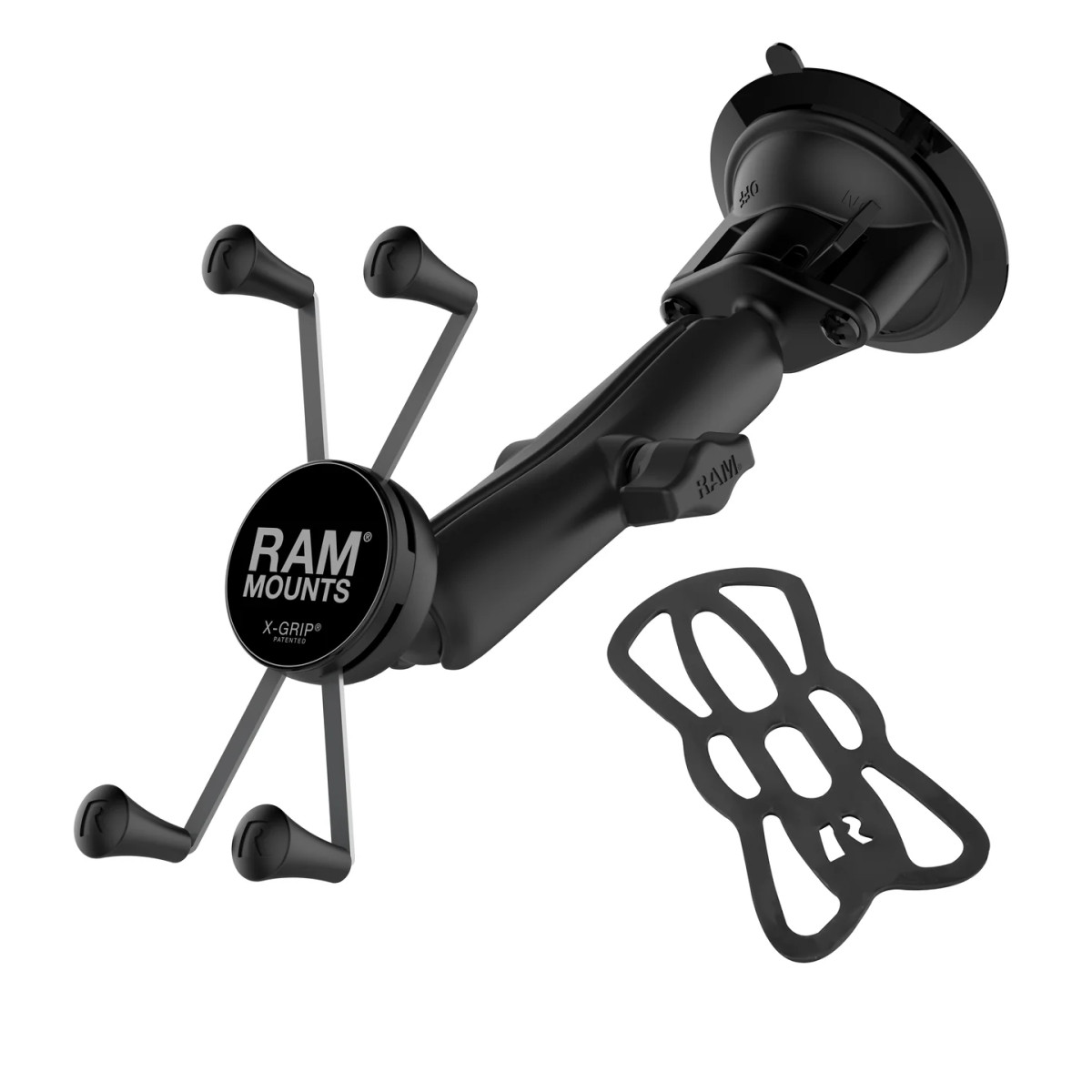 RAM Mounts X-Grip Phone Mount with Twist-Lock Suction Cup Base  RAP-B-166-UN7U with Medium Arm for Vehicle Windshields