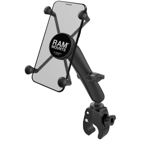 RAM® X-Grip® Large Phone Mount with Tough-Claw™ Small Clamp Base - Long - RAM-B-400-C-UN10U