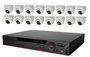 16 x 8Mp 3.6 mm Fixed Lens 4K Dome Cameras, 8Mp Penta-brid (16CH + 16CH IP) XVR, AI (Human, Facial, and Vehicle Detection), DMSS Mobile APP, Smart PSS PC APP