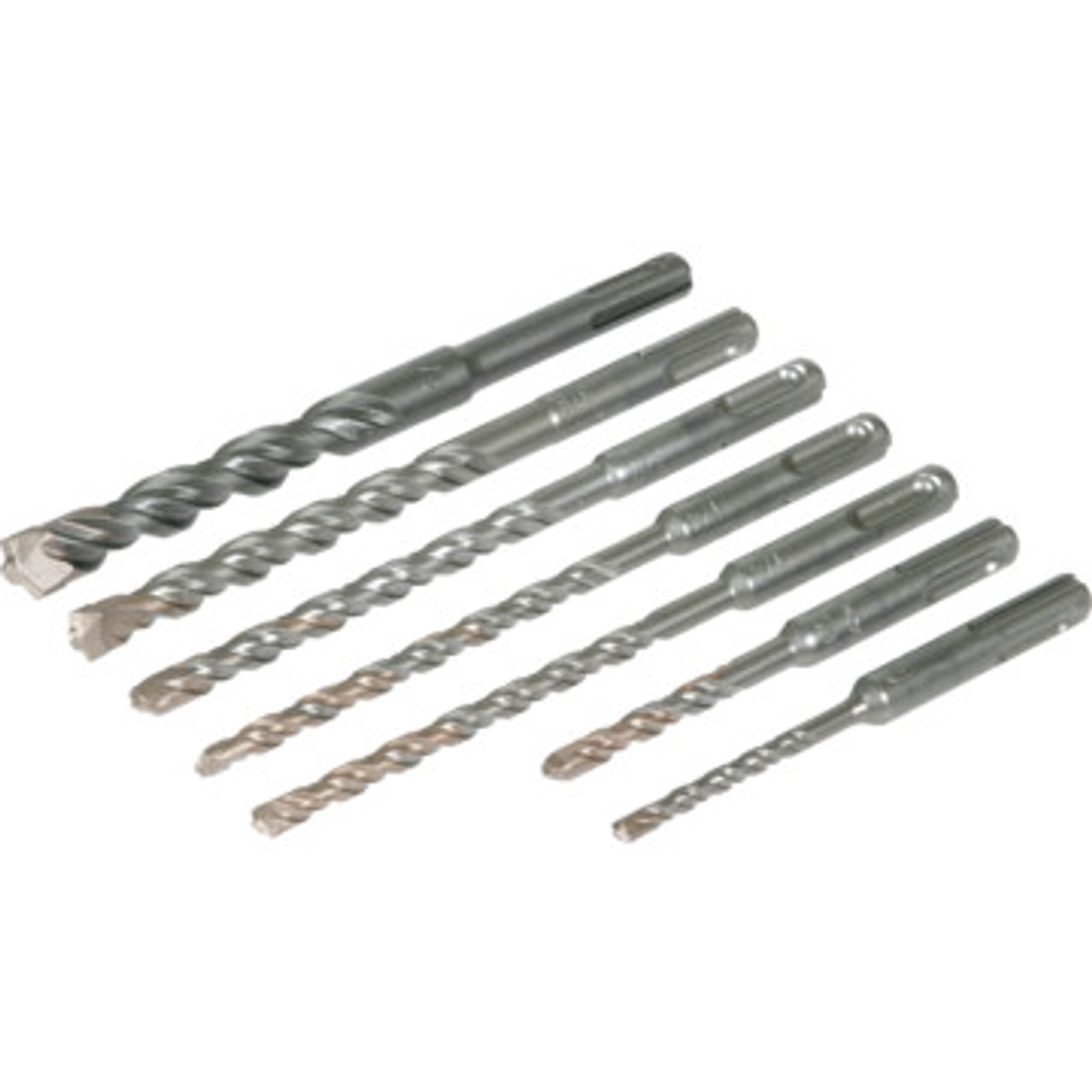 Carbide-Tipped Rotary SDS-Plus Hammer Bit Set (7-Piece)