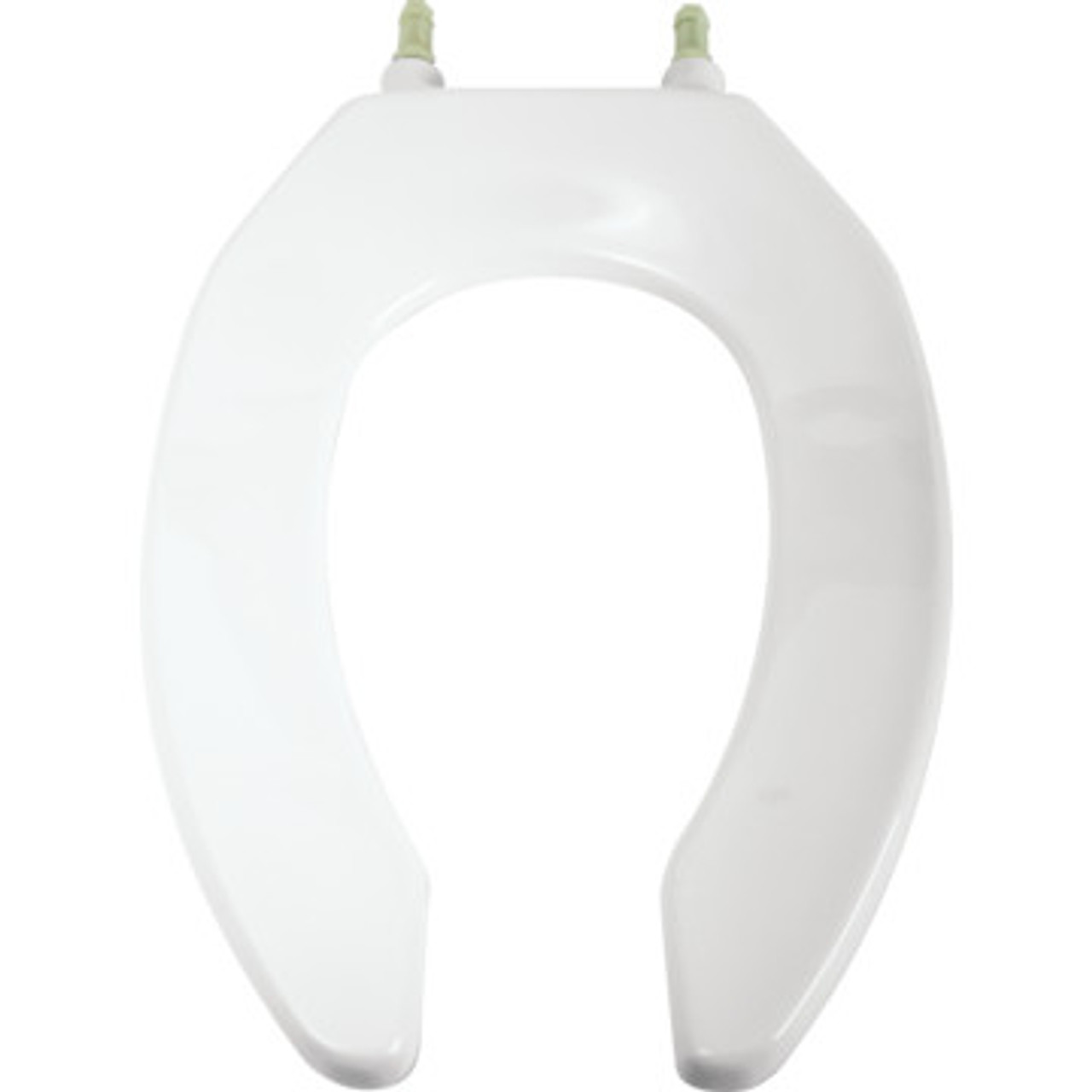 Elongated Open Front Toilet Seat in White