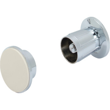 Die-Cast Shower Rod Bracket Polished Zinc2Pk
