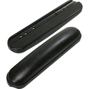Wheelchair Black Vinyl Armrest Pair