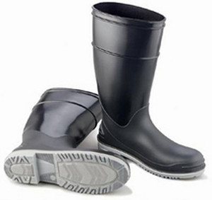Sz 8 Goliath Blk Pvc Kneeboots Power-Lug