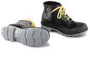 Sz 8 Blk 6" Poly Pvc Workshoes Cleated