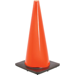 18" Bright Orange PVC Traffic Cone