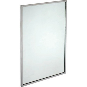 Bobrick 24 X 36" Stainless Steel Framed Mirror