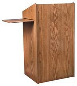 Aristocrat Floor Lectern, Med Oak