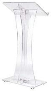 Clear Acrylic Curved Lectern