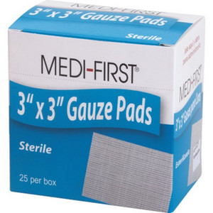 3 X 3 Sterile Gauze Pads "Pkg Of 25"