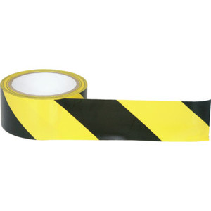 2" X 18 Yd Black/Yellow Hazard Tape