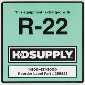 R-22 Adhesive Backed Labels "Pkg Of 10"