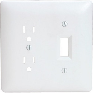 TAYMAC MASQUE 2-Gang Wallplate - Duplex/Toggle - White - Package Of 5