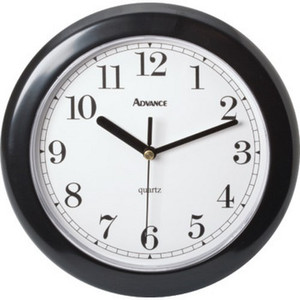 8" Analog Wall Clock - Black