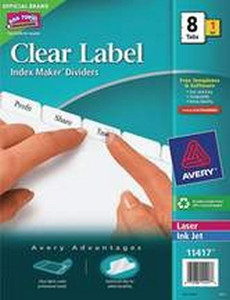 Label Divid With Tabs Tabs 3H 8 Tabs