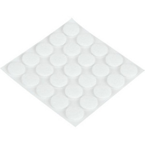 3/8" White Felt Bump Pads "Pkg Of 75"