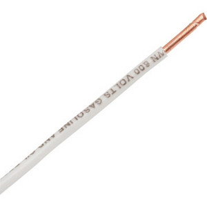 16 Gauge White Tffn Wire - Solid 500'
