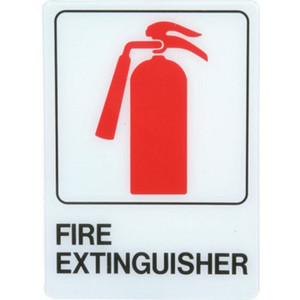 Plastic " Fire Extinguisher" Sign