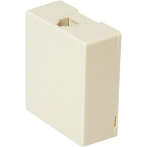 Ivory Surface Mount Phone Jack"Pkg Of 2"