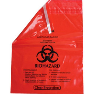 1.4 Quart Red Stick-On Bag "Box Of 100"