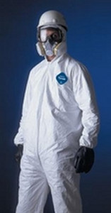 Coverall Tyvek White Size Lg Zip
