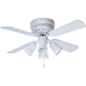 42" Clng Fan Hm White Bullet Lgt