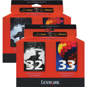 Lexmark 32/33 Blk/Clr Ink "Pkg Of 2"