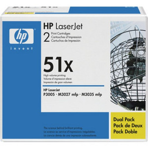 Hp Q7551X Blk Lsr Tnr Crtdges"Pkg Of 2"
