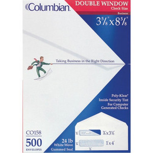 Columbian Dubl-Vue Check Envel 500/Bx