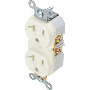 20 Amp Commercial Grade Receptacle - Side Wired - Ivory - Package of 10