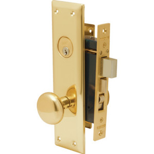 Marks Metro Entry Mortise Lock Right Hand Brass