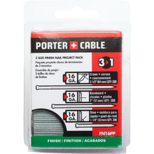 Porter Cable 16-Gauge Finish Nail Project Pack