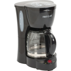 Jerdon 4 Cup Coffeemaker Black Glass Carafe