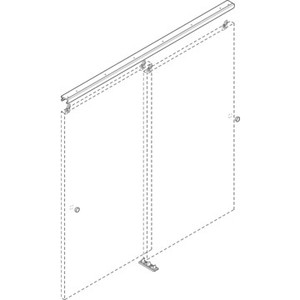 8' Bypass Slot Hanger Door Set