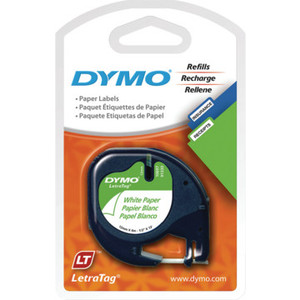 DYMO Blk/Wh Elec Lbl Tapes "Pkg of 2"