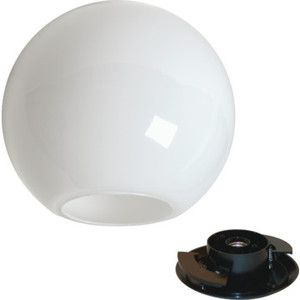 Exterior 75W Incandescent Opal GlobePost Top Fixture Black