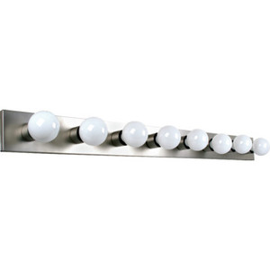 Eight-Light Strip Fixture Brushed Nickel
